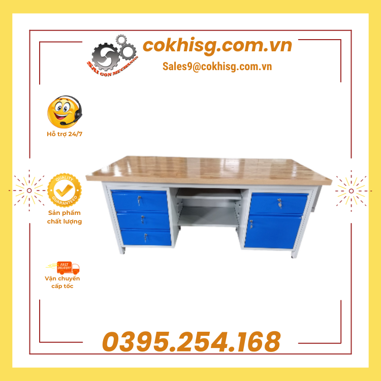 Bàn thao tác cơ khí chuyên dụng trong công nghiệp